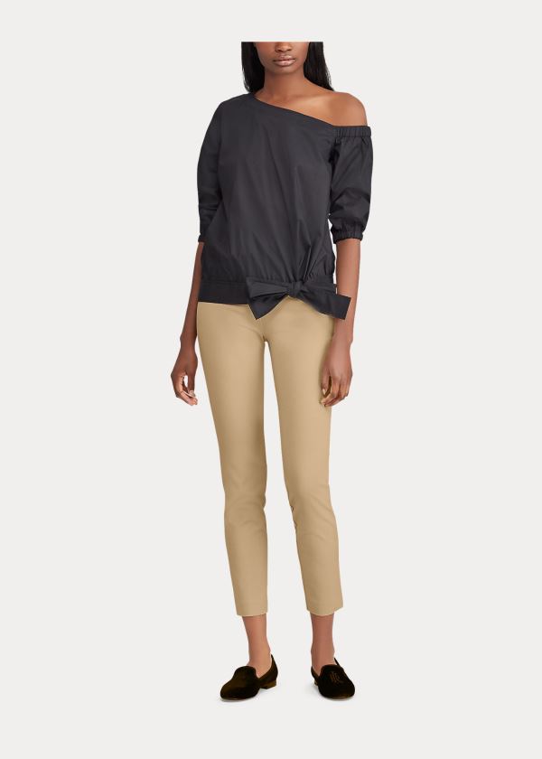 Women's Ralph Lauren Stretch Twill Skinny Pants | 964273TLZ